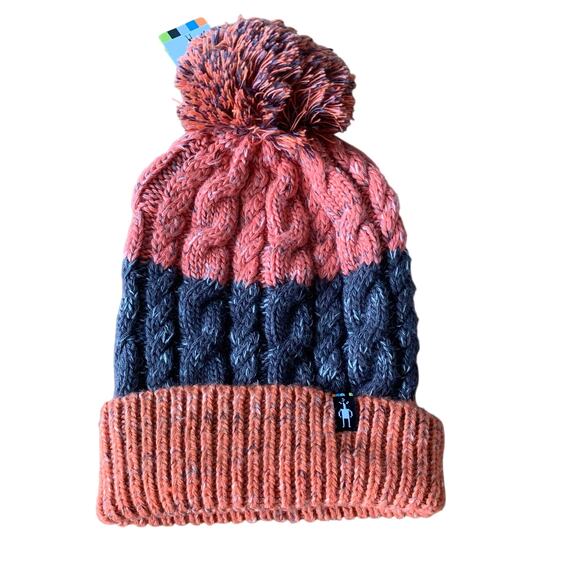 SMARTWOOL ISTO Retro Beanie Pom Hat SHALE NWT Merino Wool - Picture 1 of 5